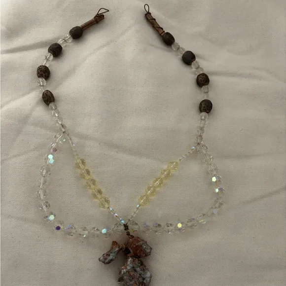 Art Jewelry Copper and Swarovski necklace - Picture 2 of 2